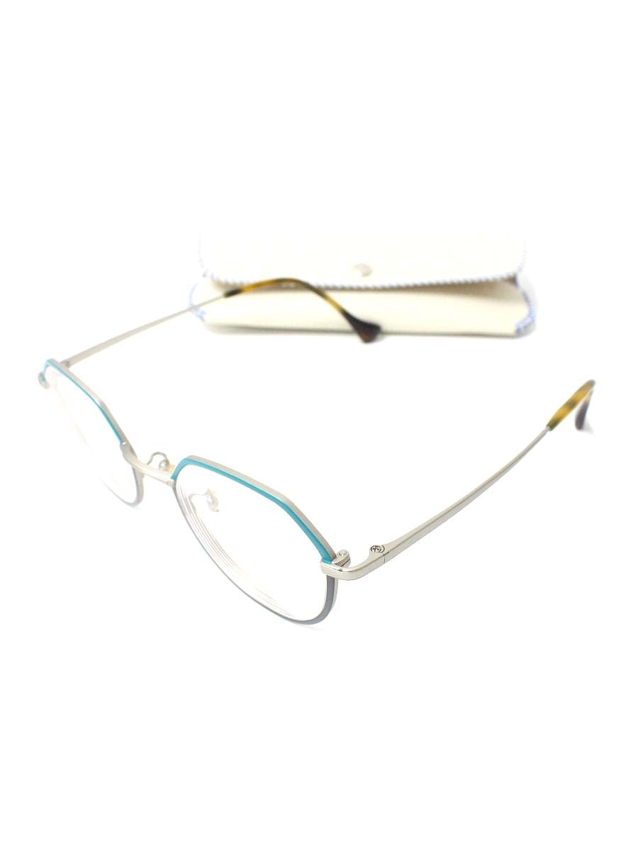 ポインツ&ラインズ PL-3503-02 メガネ シルバー ブルーライン ITQ6EM8IR1JS