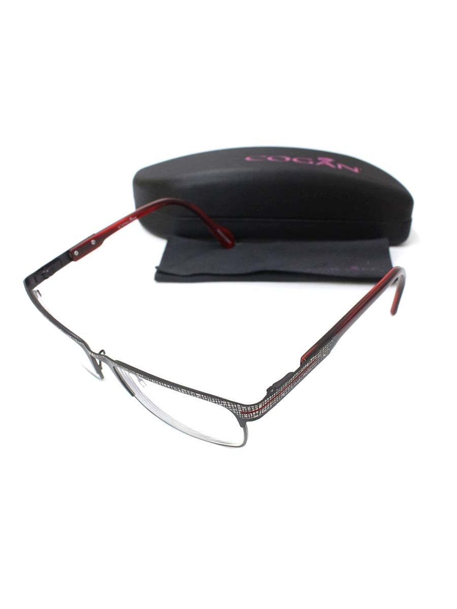 コーガン/コーギャン Gandin Eyeglasses YC2570M メガネ グレー/レッド IT14KW3KPBIS