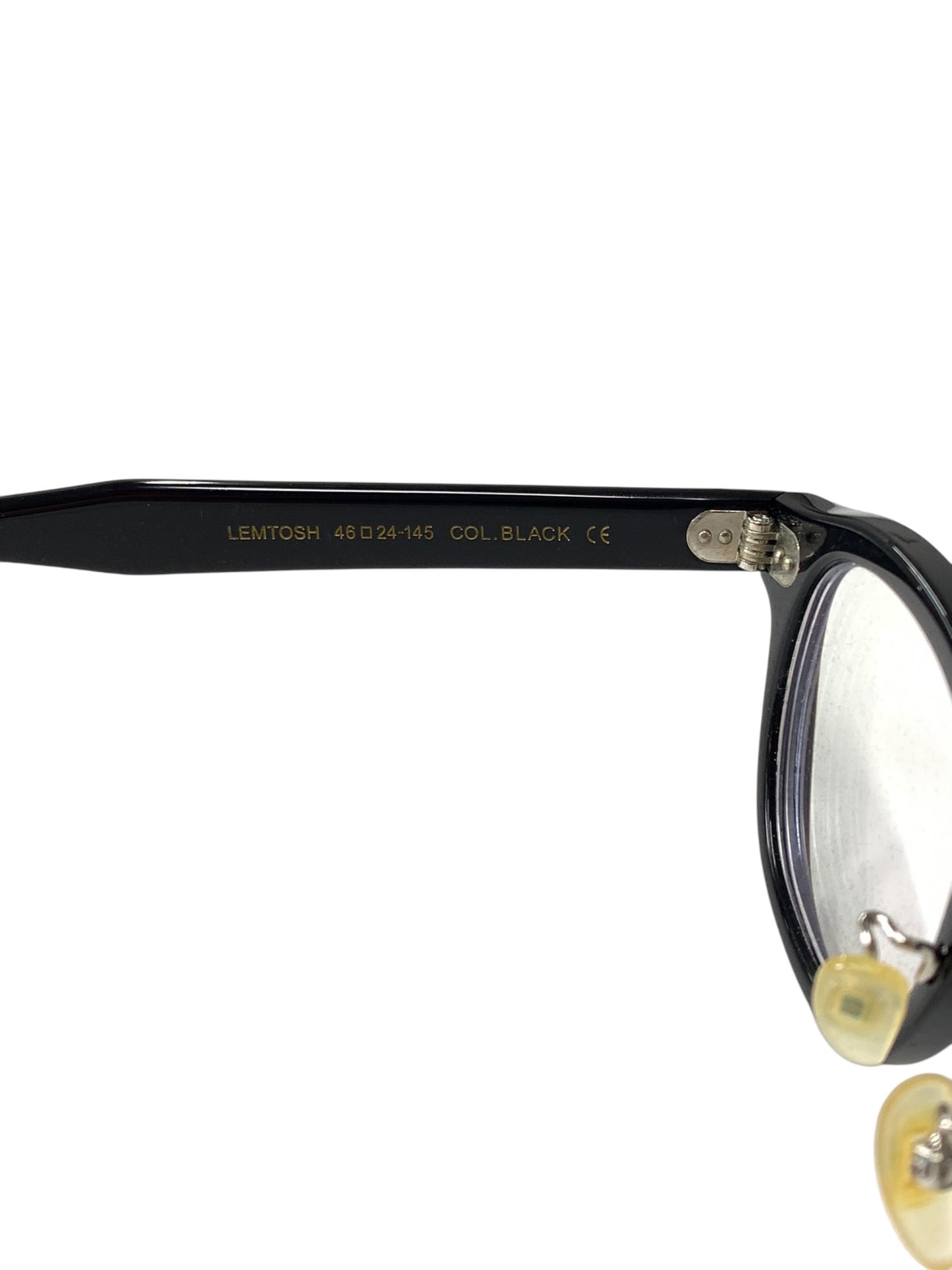 モスコット LEMTOSH サングラス ブラック セルフレーム フルリム ウェリントン 別売 純正クリップオン(CLIPTOSH46)同梱 ITR8WH2X32Q0