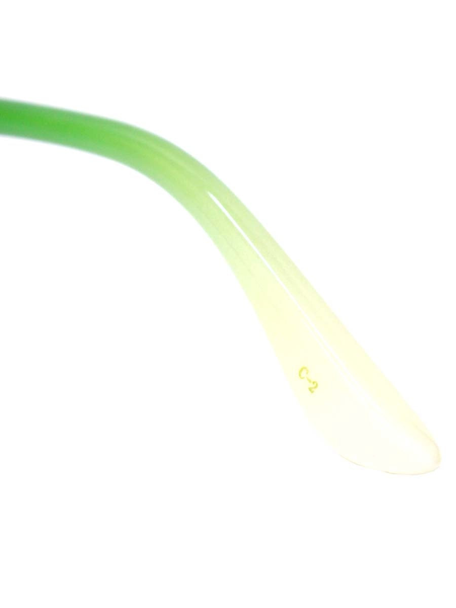 中村勘三郎 KN-2629 メガネ ゴールド/グリーン 手作り コンビフレーム リムレス オーバル IT08P61HWX9D