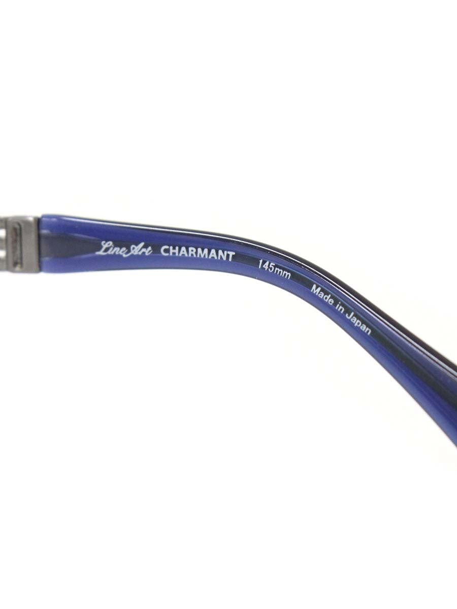 ラインアートシャルマン Forte XL1826-GR メガネ シルバーグレー/ネイビー コンビフレーム ハーフリム スクエア ITEW8JX3M82M