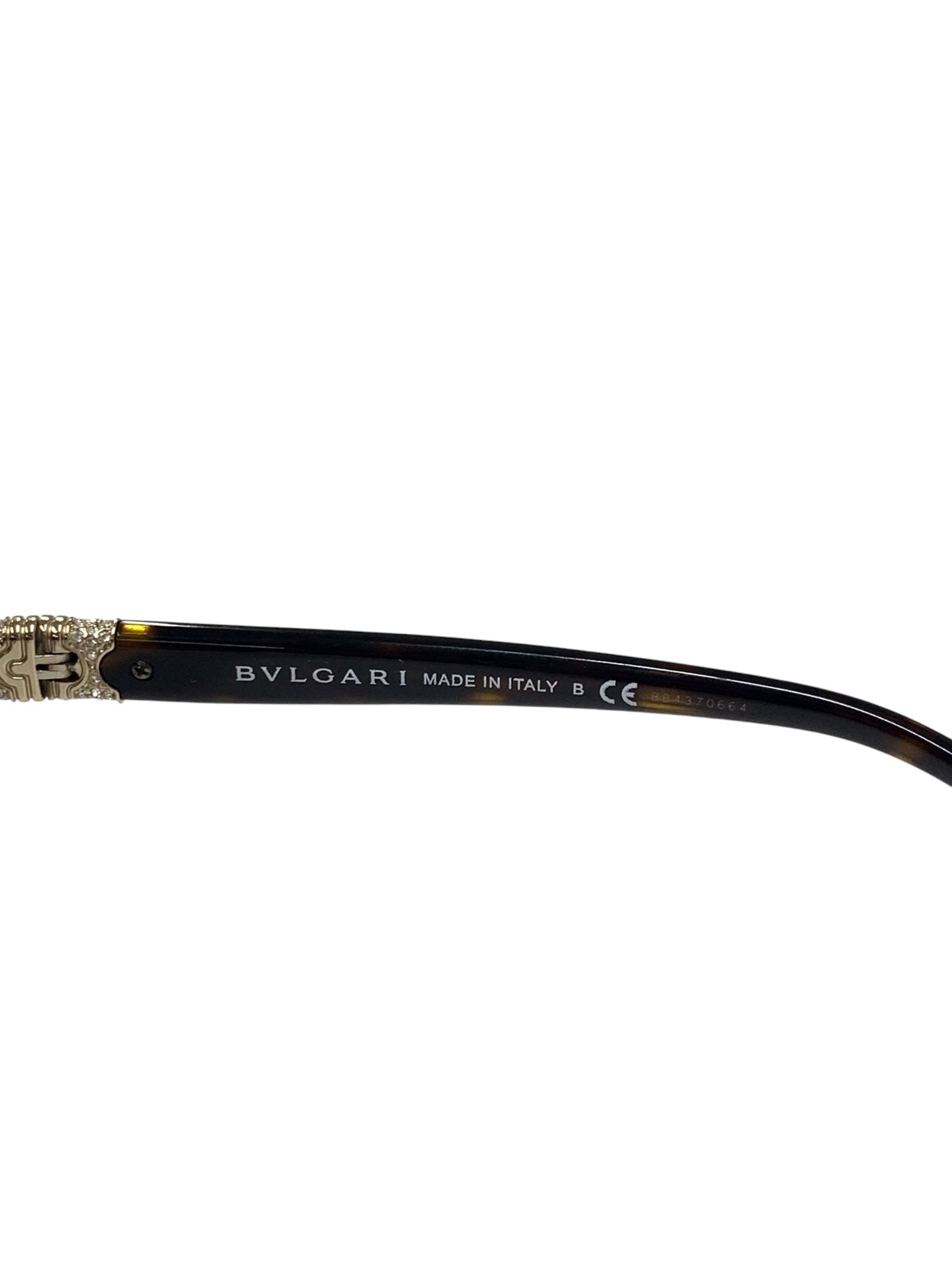 ブルガリ 8164-B-F サングラス ブラウン パレンテシス ラインストーン IT40J68ED83S