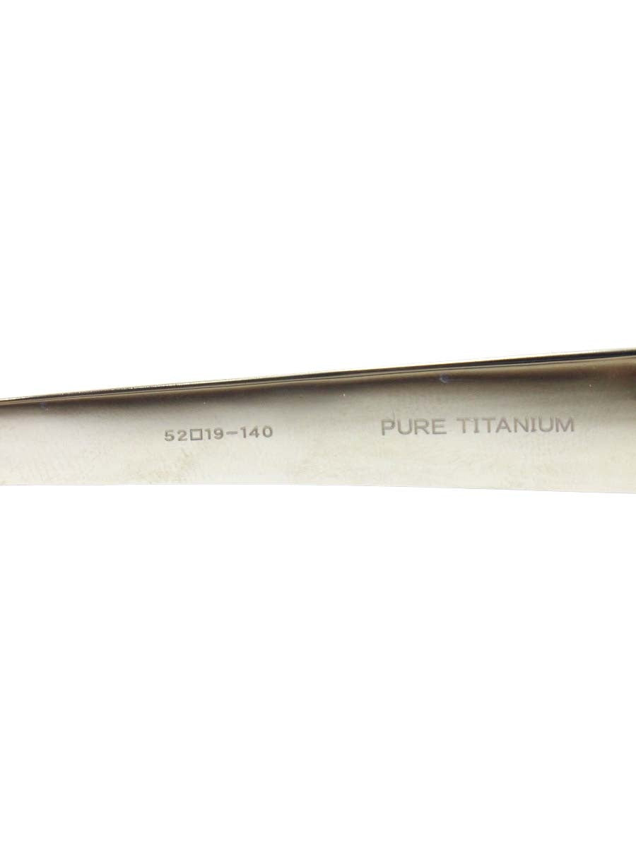 OBJ(オブジェ) PURE TITANIUM メガネ シルバー メタルフレーム フルリム オーバル(楕円) ITLYETN0VA6K