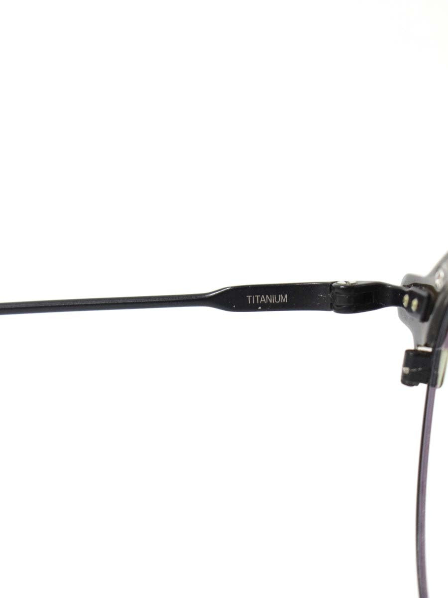イエローズプラス ALDA C434BK メガネ コンビフレーム フルリム ボストンブロウ ITHTSPZ7KNY0