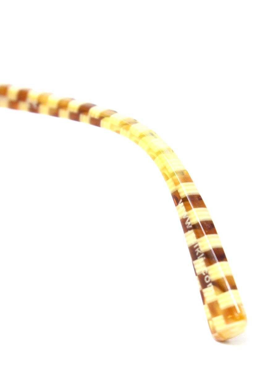 アランミクリ AL0364 0018 メガネ ブラウン/ベージュ ストライプ ウッド調 ITQ22L2QTFXC