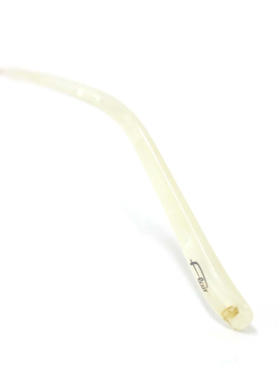 フレア FLAIR 202 メガネ ゴールド/ホワイト メタルフレーム フルリム ウエリントン ITE72V81X7ZW