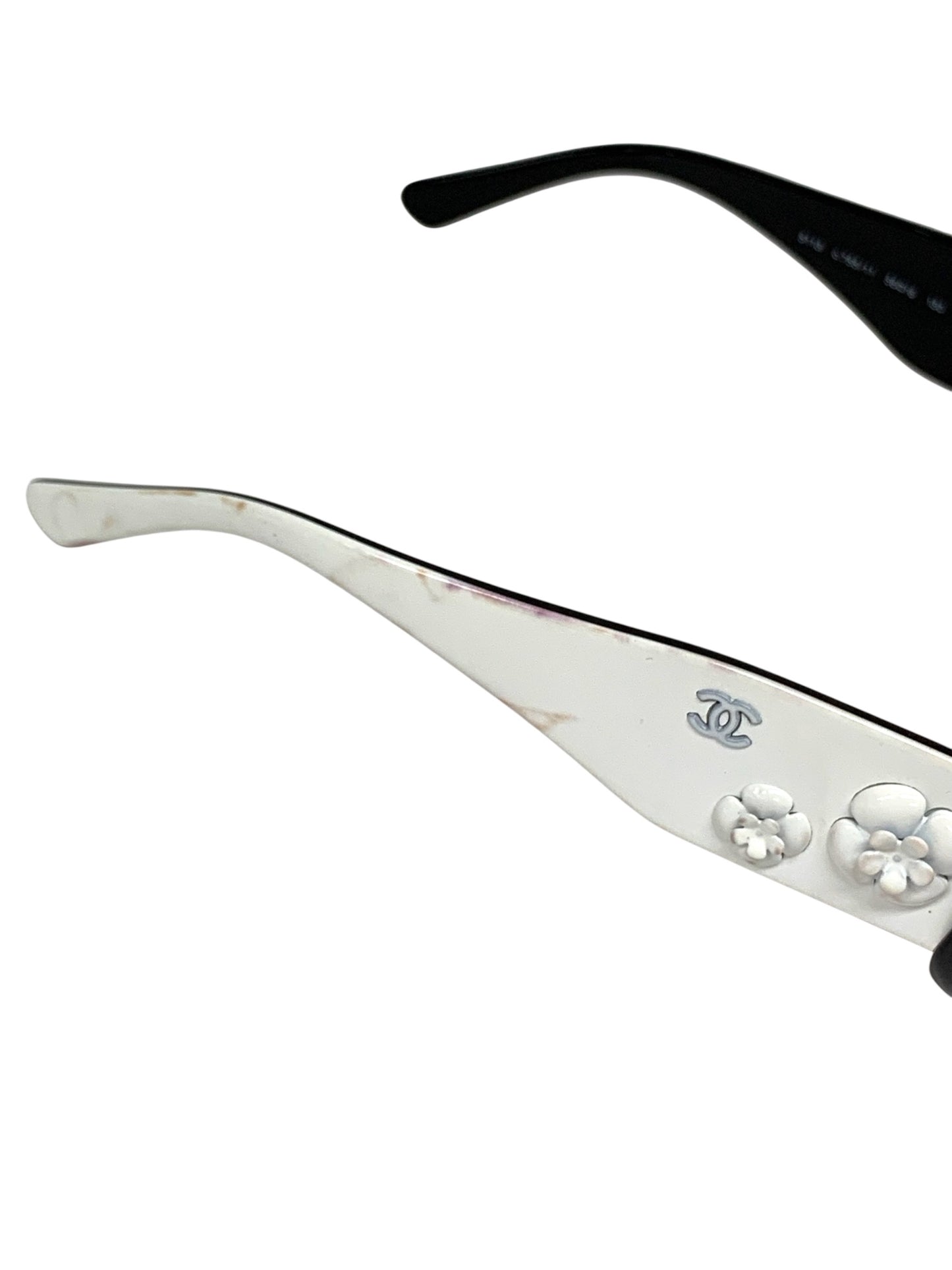 シャネル 5113 サングラス ホワイト セルフレーム フルリム ウェリントン フラワー ITECYA8X1XNK