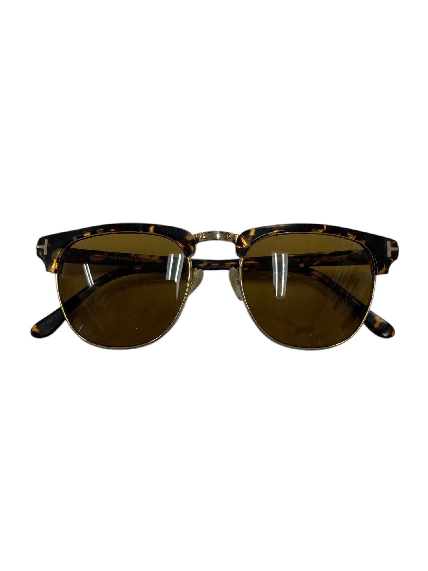 TOM FORD 鼈甲フレーム TF248 サングラス トムフォード TF248 サングラス ブラウン コンビフレーム フルリム