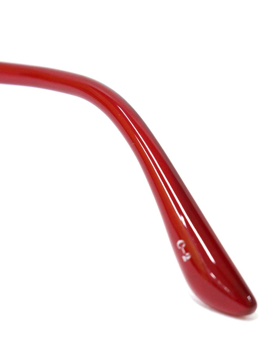 中村勘三郎 KN-2670 眼鏡 ゴールド/レッド ストーン付き スクエア COL.C-2 ITNC1TQKDNNY