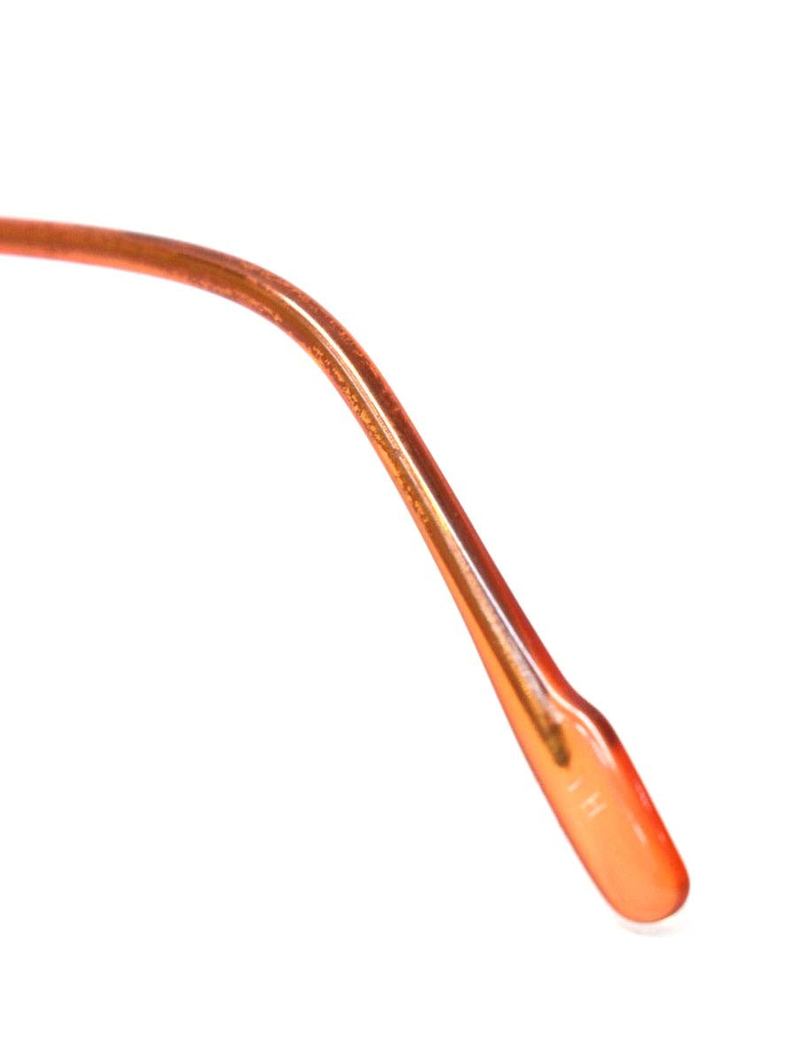 グッチ GG-9004J メガネ ブラウン/クリアオレンジ メタルフレーム リムレス ツーポイント オーバル ITGJPJO7V9TM