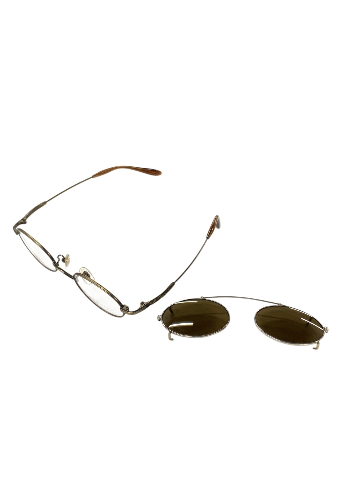 ジョンレノン メガネ シルバー メタルフレーム オーバル クリップオン ITQV72EX4IC0