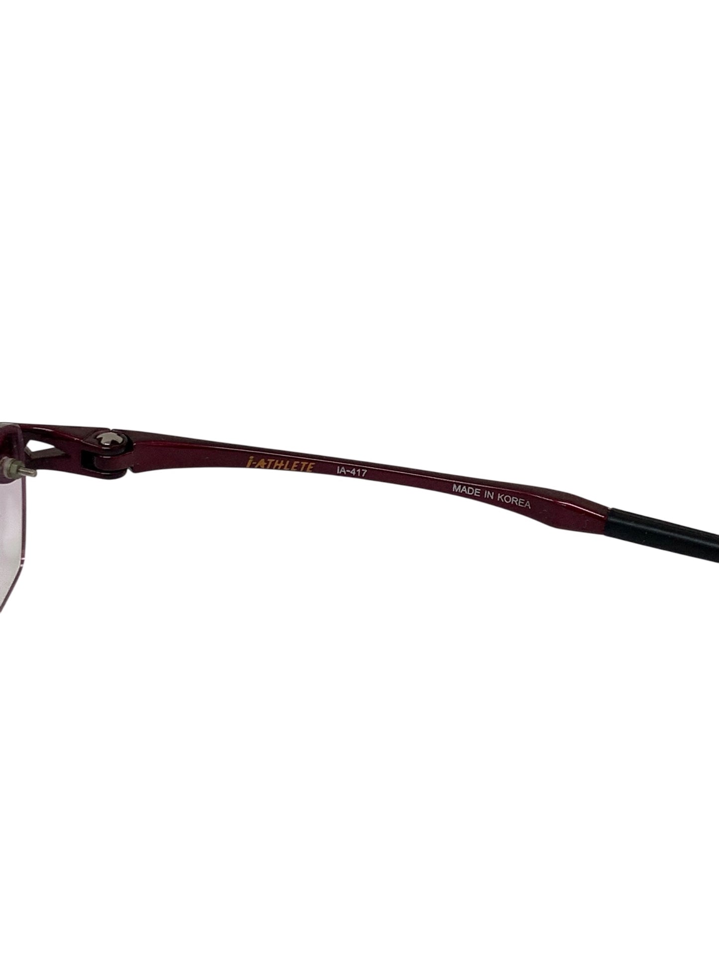 アイアスリート IA-417 メガネ レッド リムレス スクエア ITJ7H20WLSU8