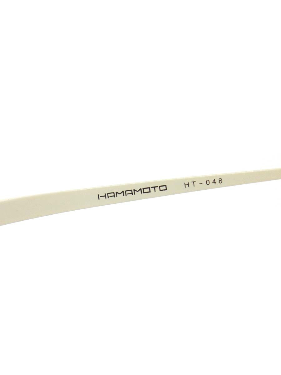 ハマモト HT-048 メガネ ホワイト/シルバー コンビフレーム フルリム オーバル(楕円) IT9L896EJQDE