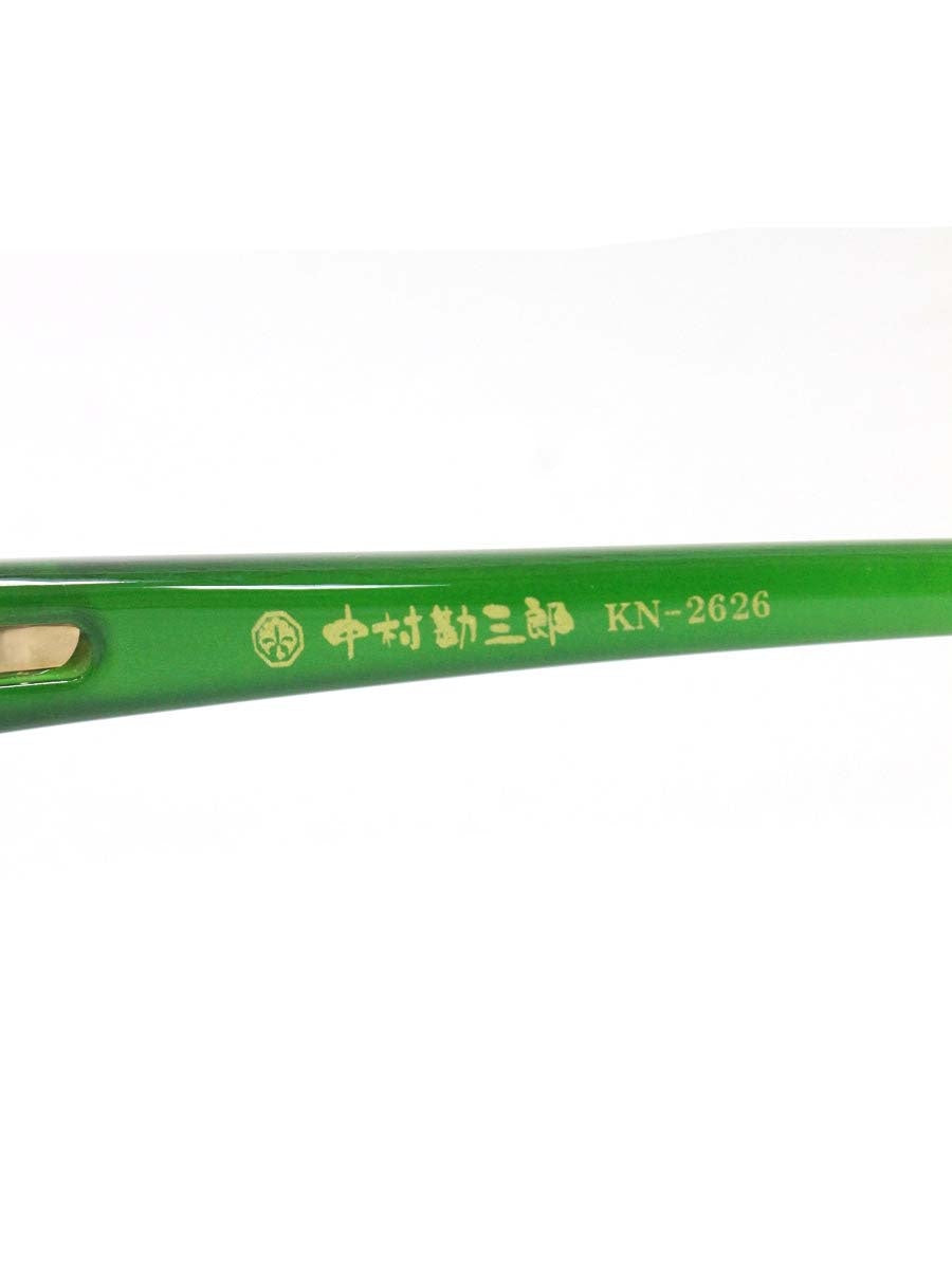 中村勘三郎 KN-2626(C-2) グリーン/ゴールド シープホーン メタルコンビ ハーフリム オーバル 天然ペリドット ITDQG3JZ7JKQ