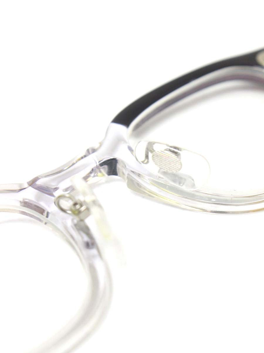 モスコット LEMTOSH メガネ ブラック/クリスタル セルフレーム フルリム ボストン ITQI0ZSQAD4A