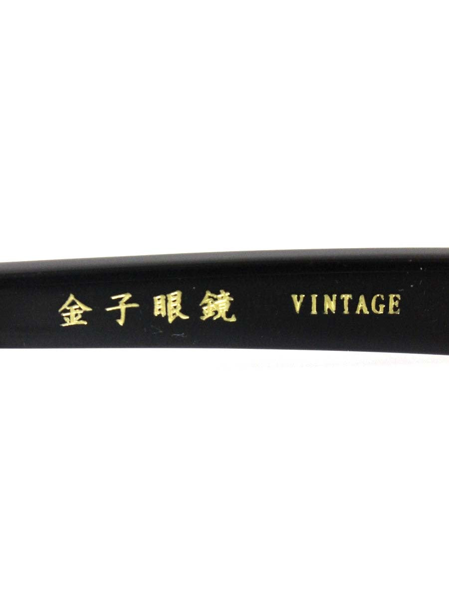 金子眼鏡 VINTAGE メガネ ブラック 無地 コンビフレーム ハーフリム(ナイロール) ブロー ヴィンテージ ITKPBU9GP1CI