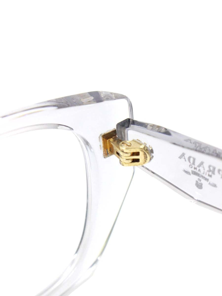 プラダ オプチカルフレーム VPR A18F メガネ 透明 Asian Fit セルフレーム フルリム スクエア IT7SRBDM36OG