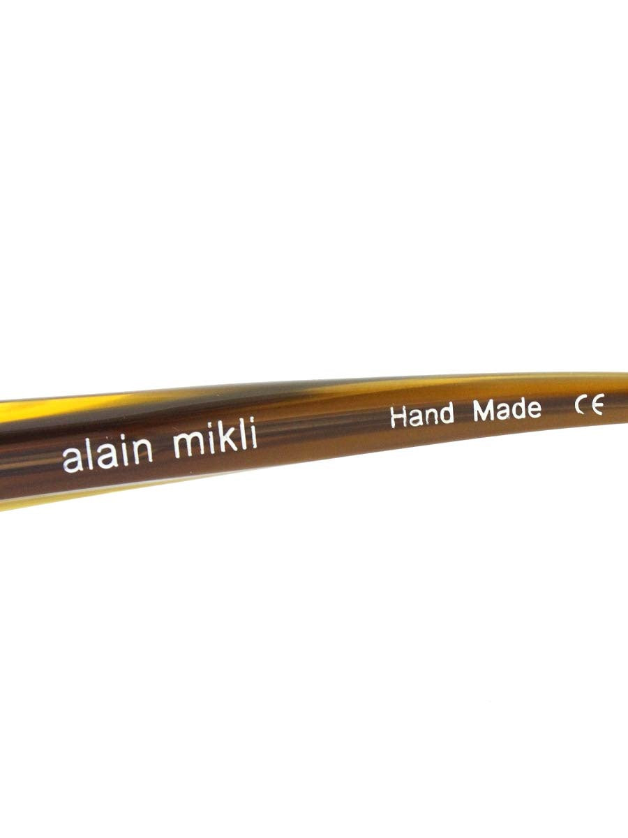 アランミクリ A0635 メガネ ブラウン セルフレーム ハーフリム(ナイロール)スクエア ITNKTSDI7HH0