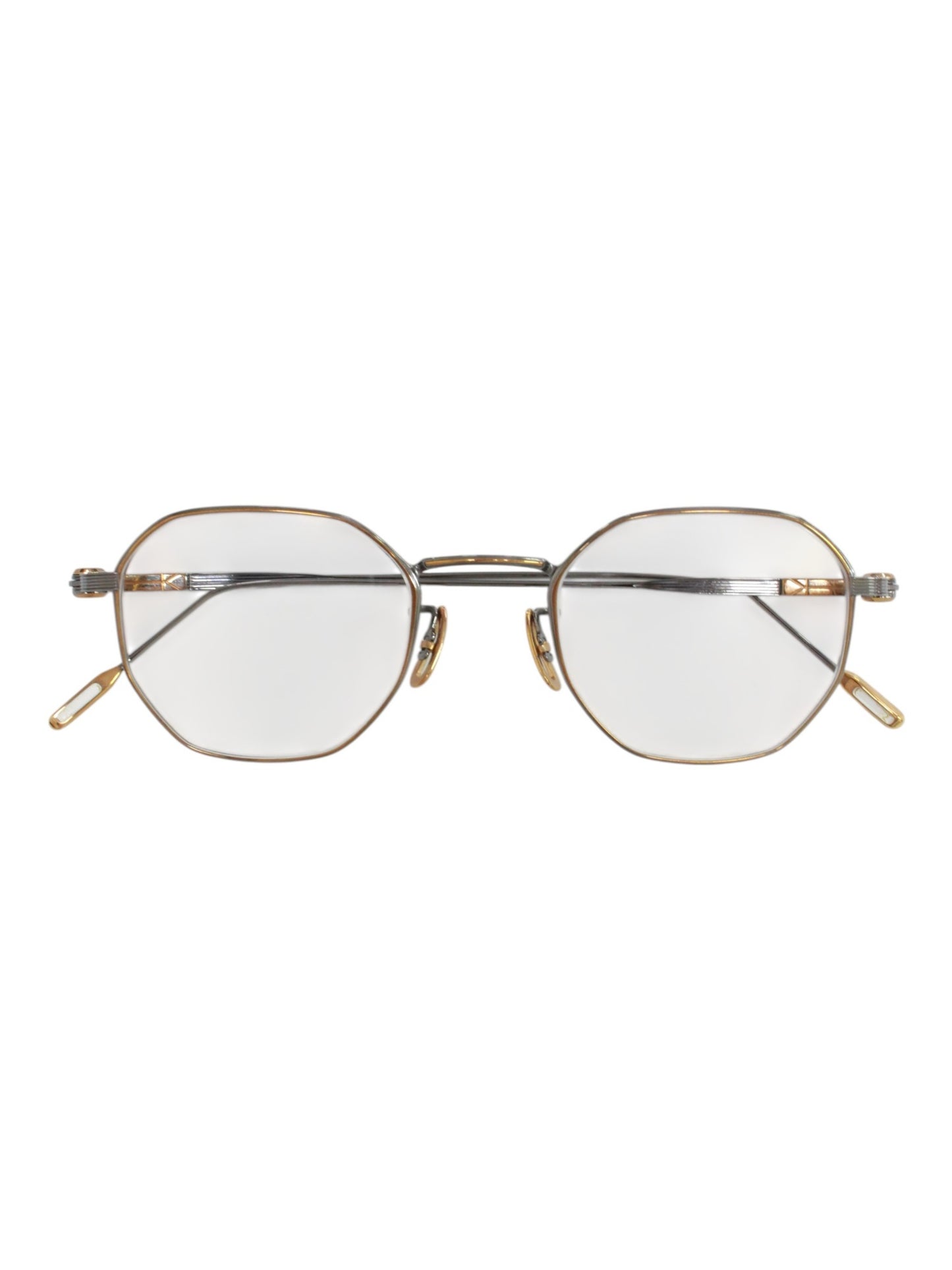 ユウイチトヤマ 5 TOKYO 04 メガネ ゴールド メタルフレーム フルリム オクタゴン Light Gray / Rose Gold限定カラー IT8ZEQA2WLB4