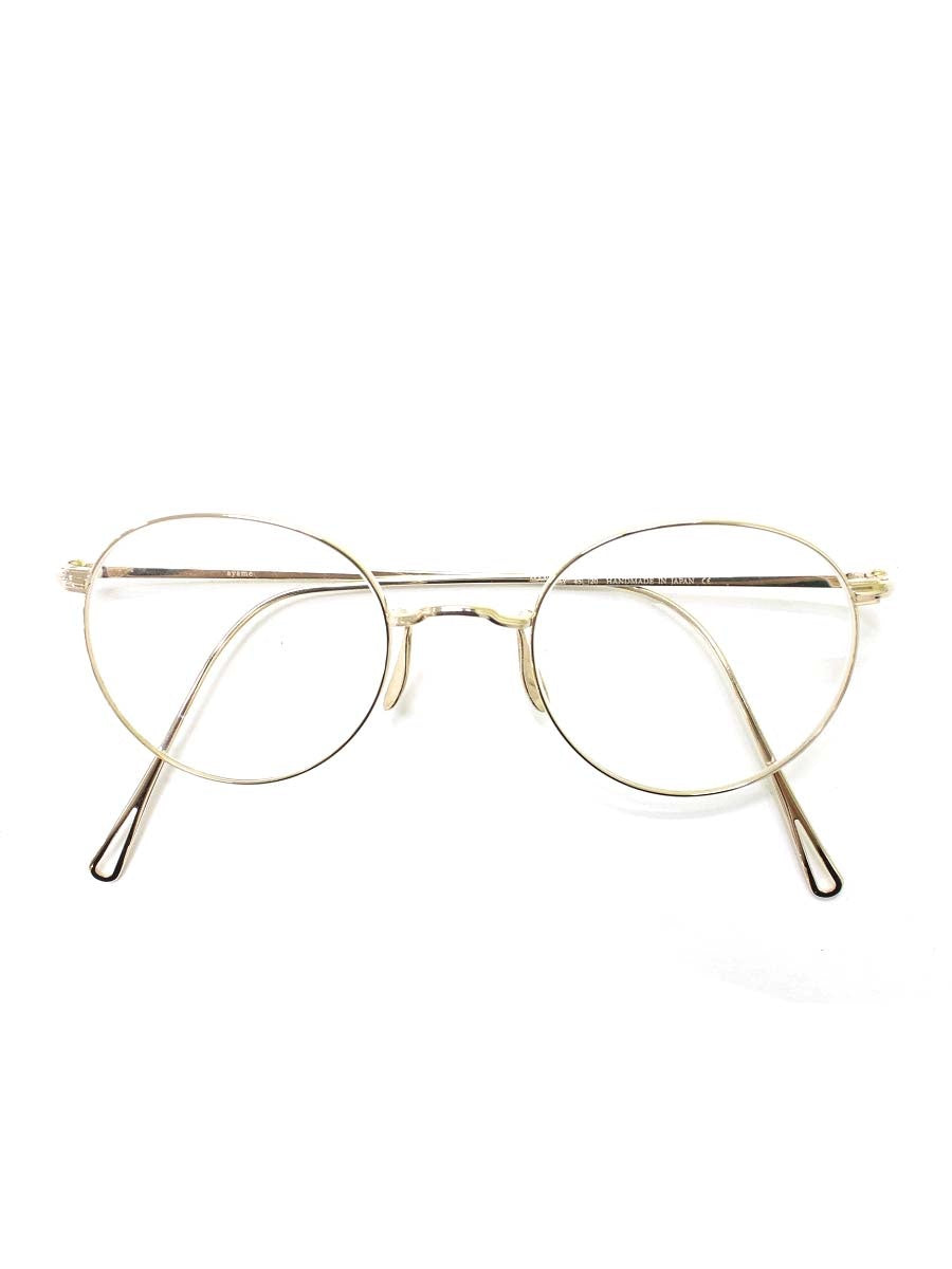 ayame(アヤメ) MANRAY メガネ ゴールド チタンフレーム フルリム ボストンシェイプ ITJX7R0ER85Y