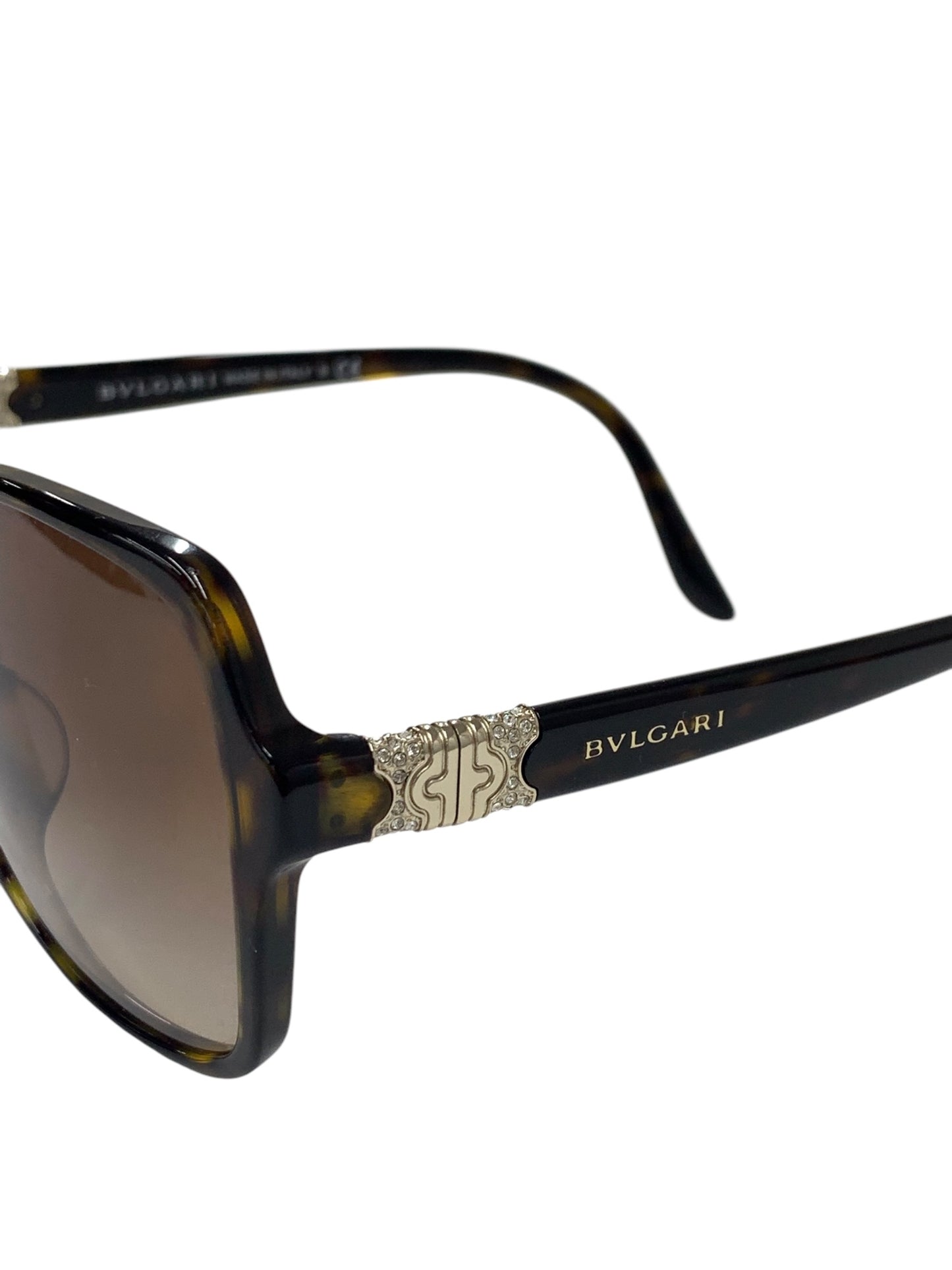 ブルガリ 8164-B-F サングラス ブラウン パレンテシス ラインストーン IT40J68ED83S
