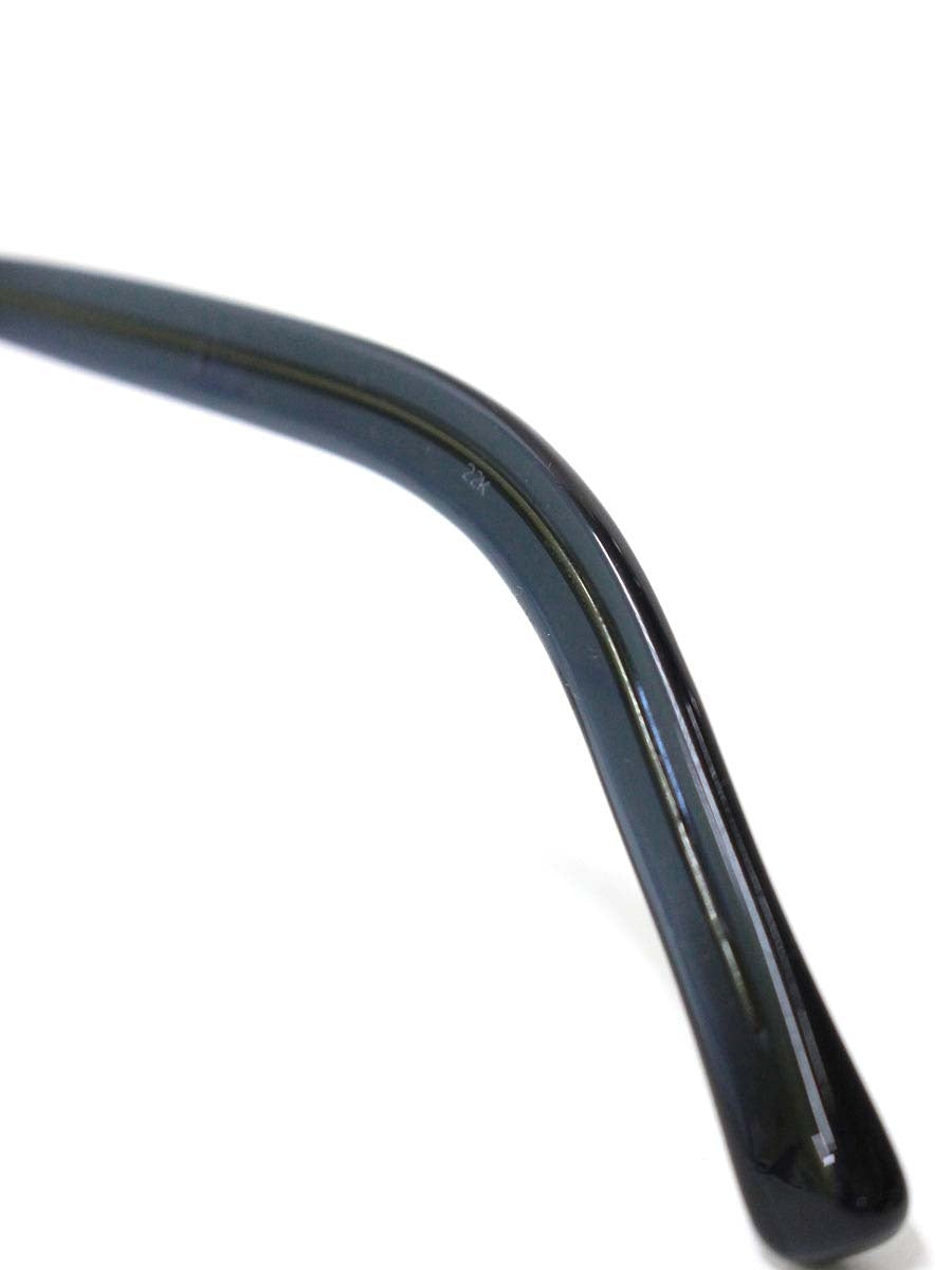 イーファイブアイヴァン P4 メガネ ブルー/ホワイトゴールド コンビフレーム フルリム ボストン IT2BKRGPOG8Y