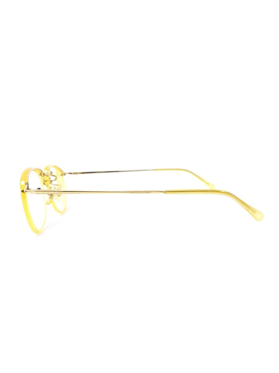 白山眼鏡店 眼鏡 イエロー/ゴールド メタルフレーム フルリム ウェリントン IT0H5YHP7WFG