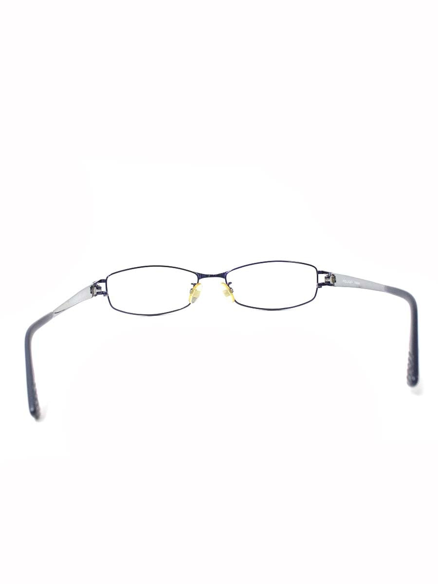 ポリス VPL419J メガネ ネイビー メタルフレーム フルリム スクエア ITA3KZ3RFP36