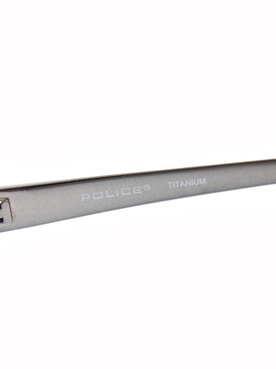 ポリス VPL419J メガネ ネイビー メタルフレーム フルリム スクエア ITA3KZ3RFP36