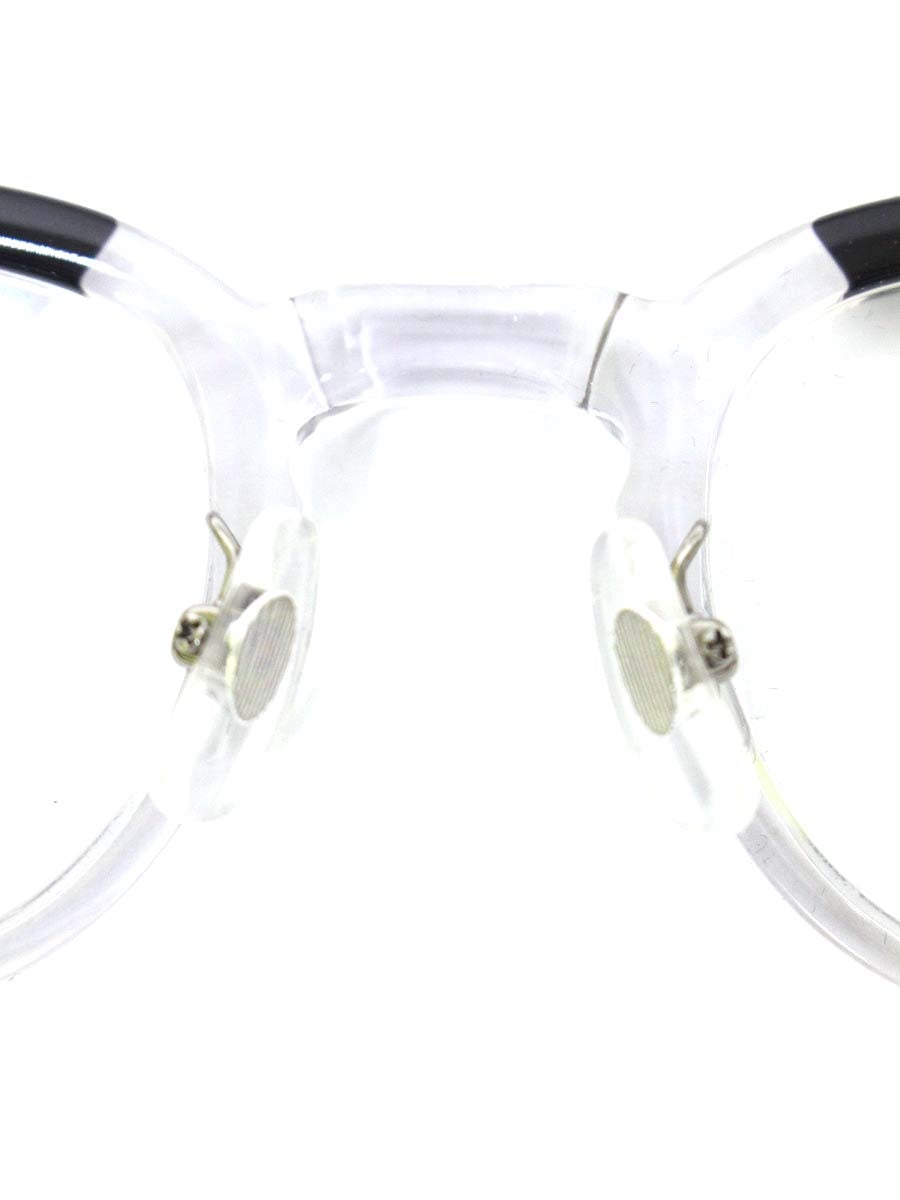 モスコット LEMTOSH メガネ ブラック/クリスタル セルフレーム フルリム ボストン ITQI0ZSQAD4A