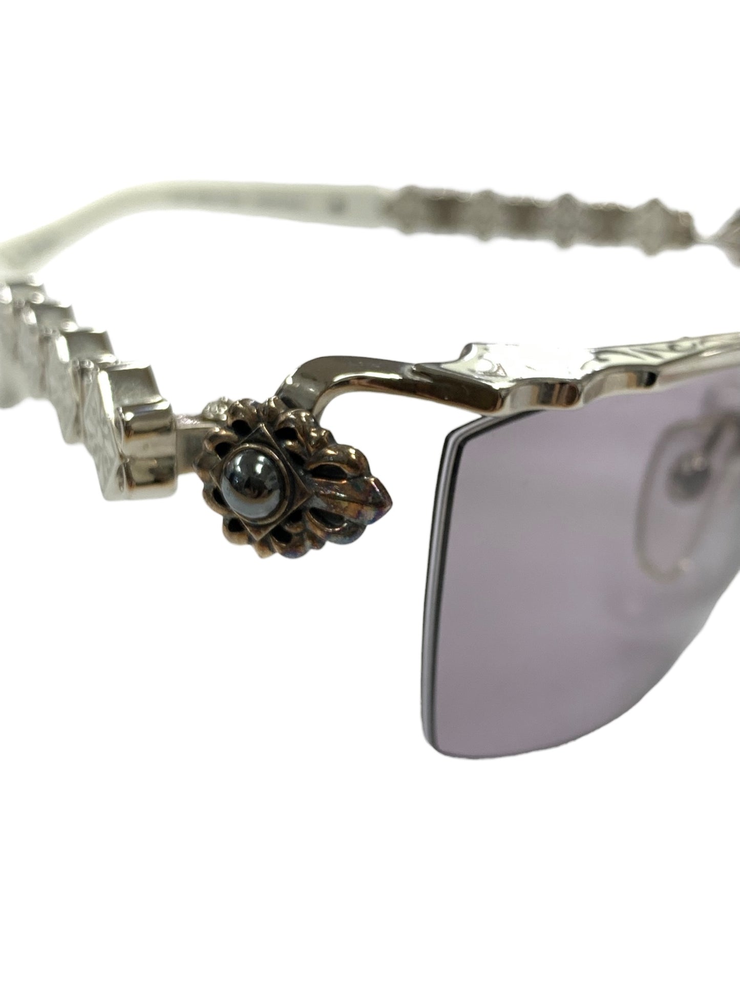 ロズヴィー 209251603 サングラス ホワイト 本数限定100本 メタルフレーム ハーフリム スクエア IT7VEAF091YD