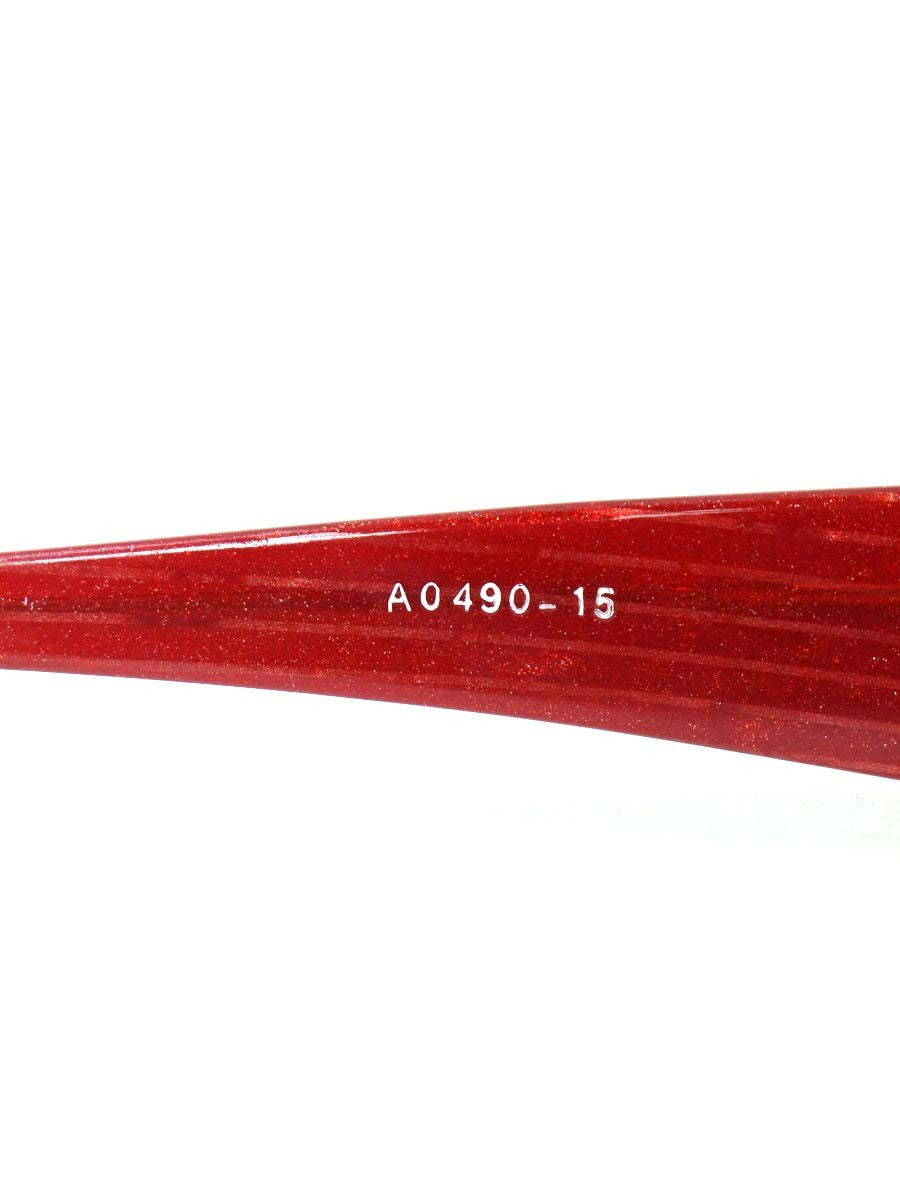 アランミクリ a0490-15 メガネ レッド セルフレーム ハーフリム(ナイロール)オーバル(楕円) ITX89V17H53S