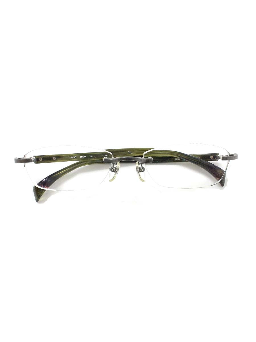 フォーナインズ TW-30T メガネ カーキグリーン スクエア リムレス ITTS6TZQAVLA