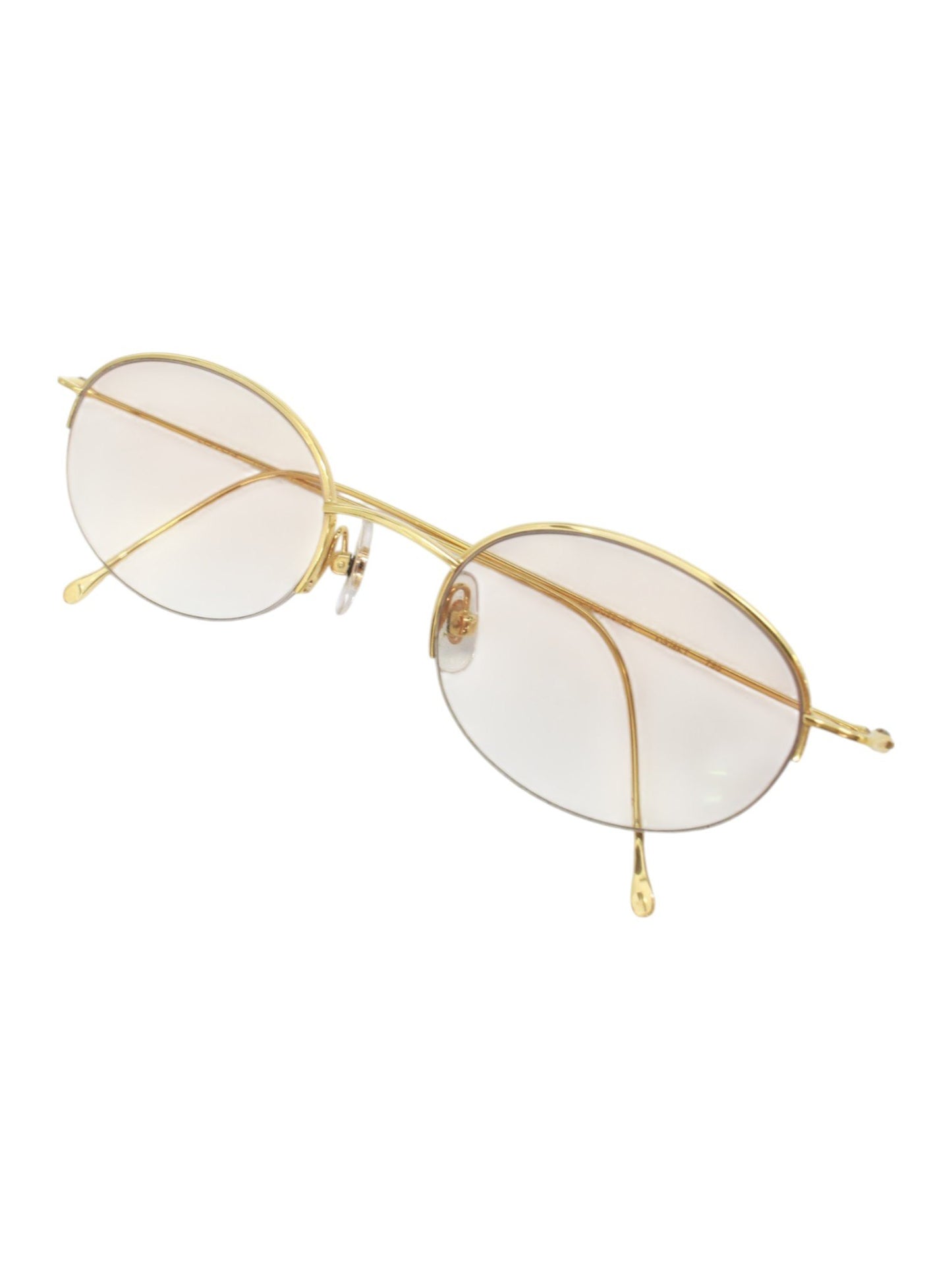 ロトス L9D-055-E3 メガネ YGK18KT/750刻印 ハーフリム オーバル 総重量22.0g ITHAPCKCMQ00