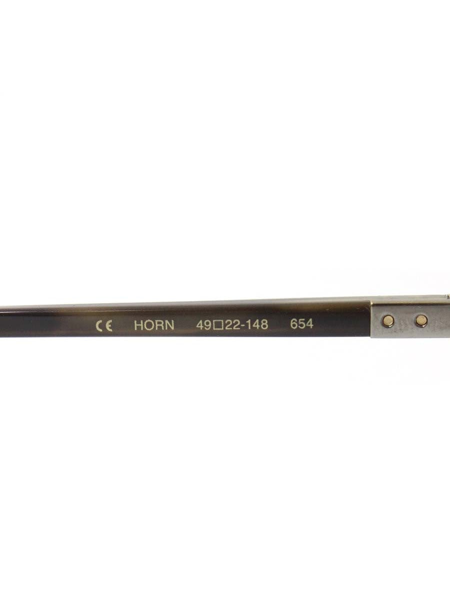 クレイトンフランクリン 654 HORN メガネ ブラウン コンビフレーム フルリム ウエリントン・ボストンシェイプコンビネーションモデル IT53AM324J1U