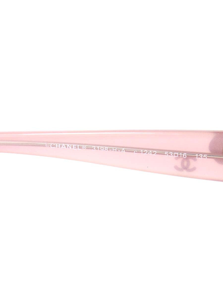 シャネル 3198-H-A メガネ ピンク カメリア セルフレーム フルリム スクエア ITKYPX34H15K