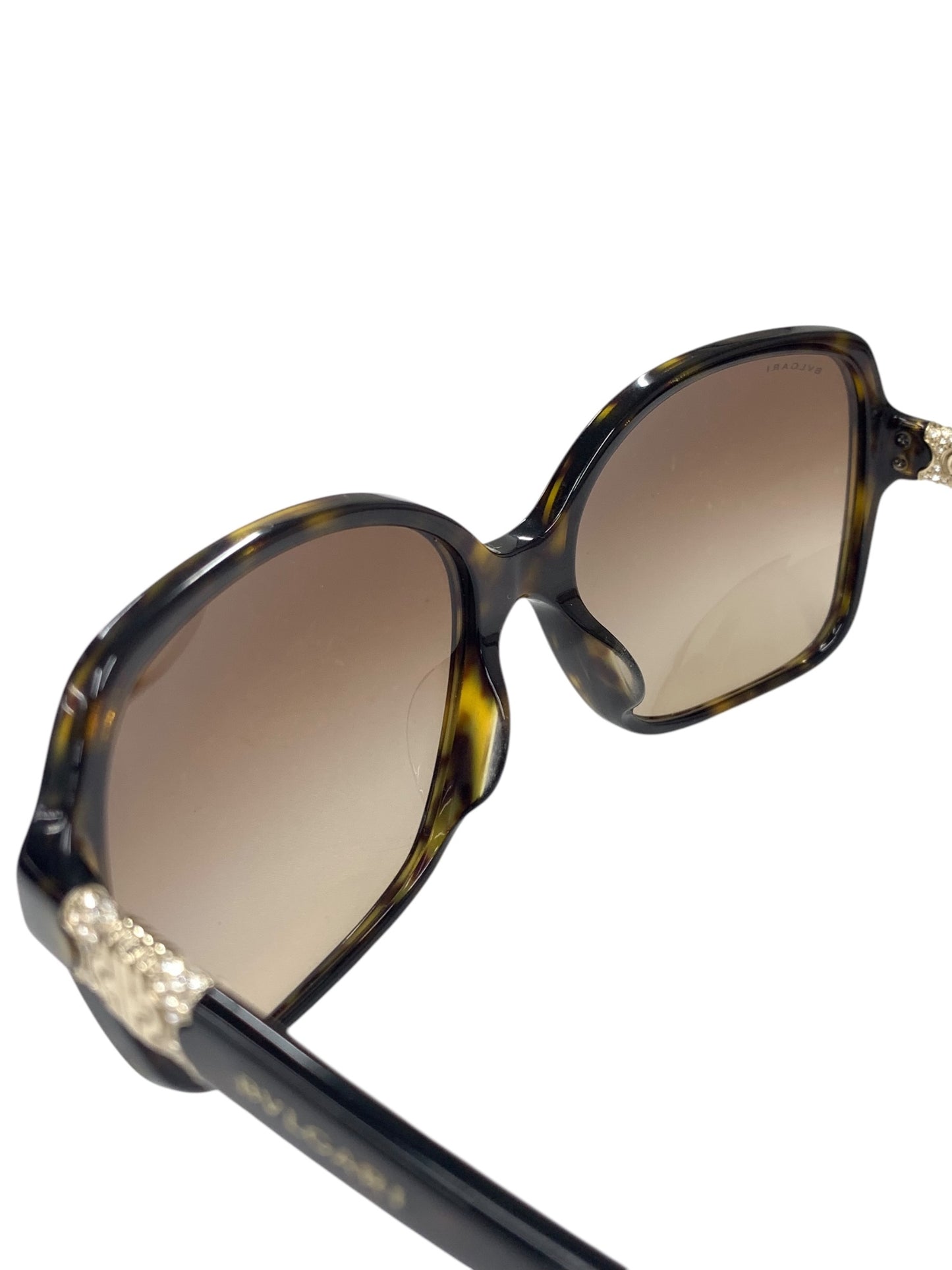 ブルガリ 8164-B-F サングラス ブラウン パレンテシス ラインストーン IT40J68ED83S