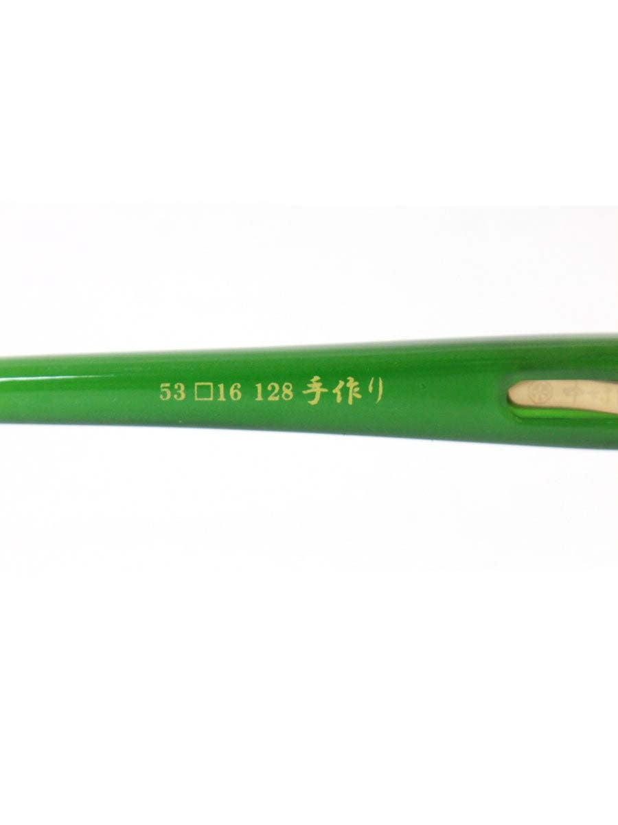 中村勘三郎 KN-2626(C-2) グリーン/ゴールド シープホーン メタルコンビ ハーフリム オーバル 天然ペリドット ITDQG3JZ7JKQ