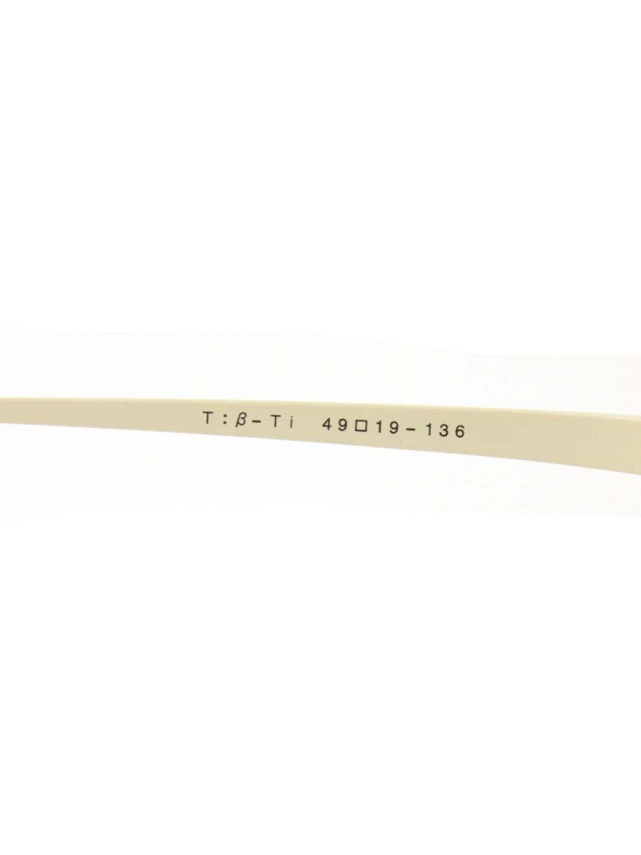 ハマモト HT-048 メガネ ホワイト/シルバー コンビフレーム フルリム オーバル(楕円) IT9L896EJQDE