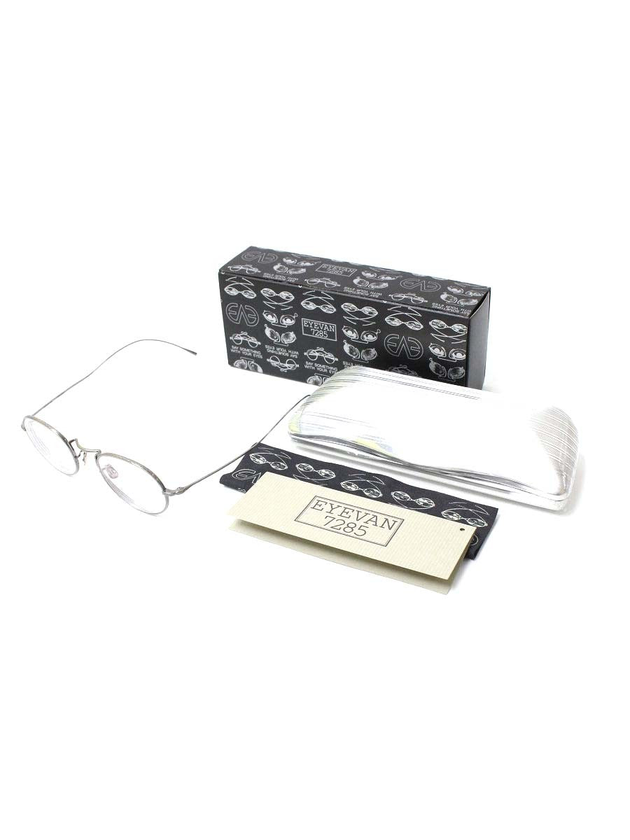 アイヴァン7285 194 メガネ シルバー メタルフレーム フルリム ボストン ITY0M3JXT6NC