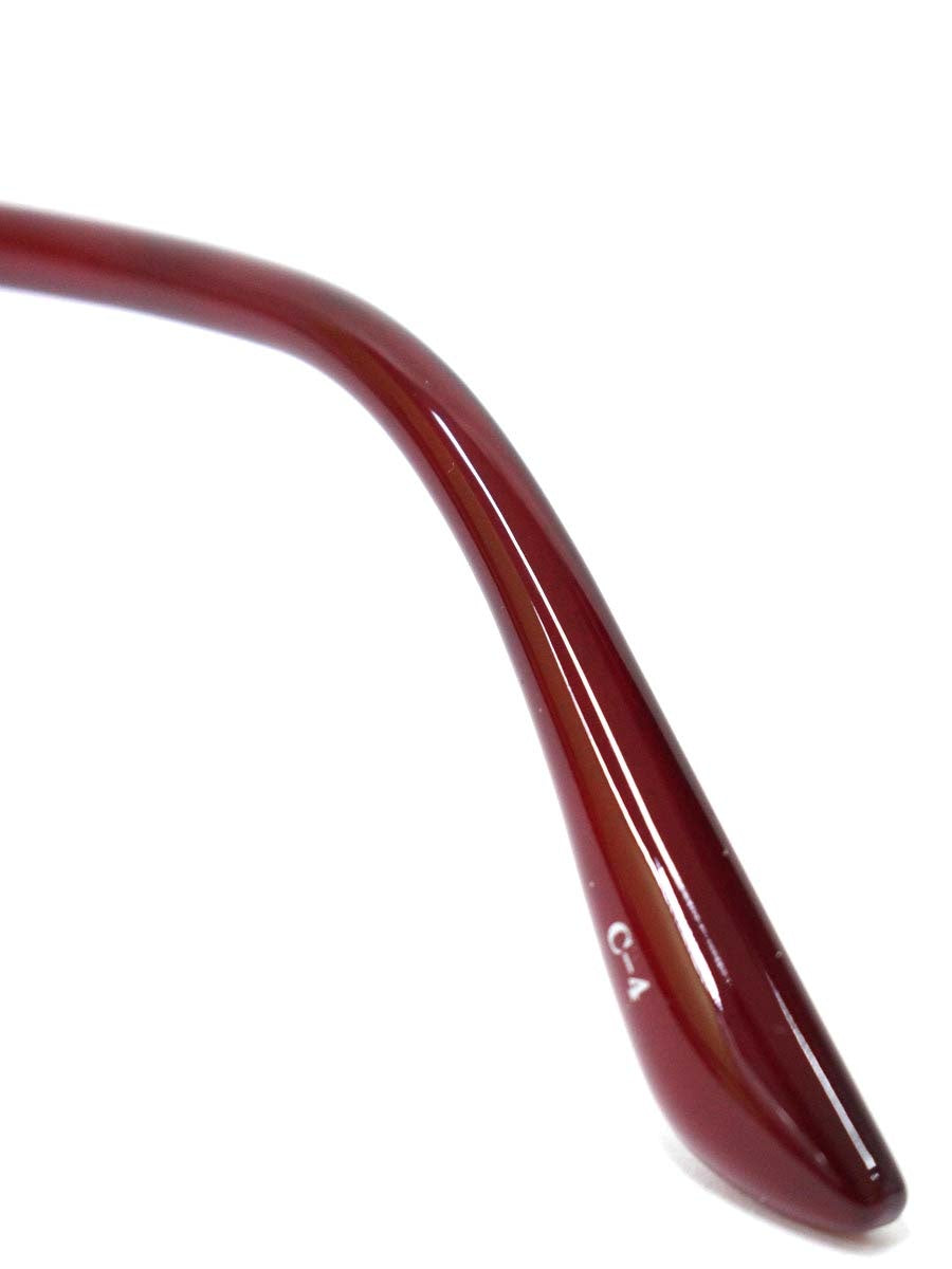 中村勘三郎 KN-2667 メガネ ローズピンク/パープル メタルフレーム ハーフリム スワロフスキー シープホーン COL.C-4 IT4X5P21PKV4