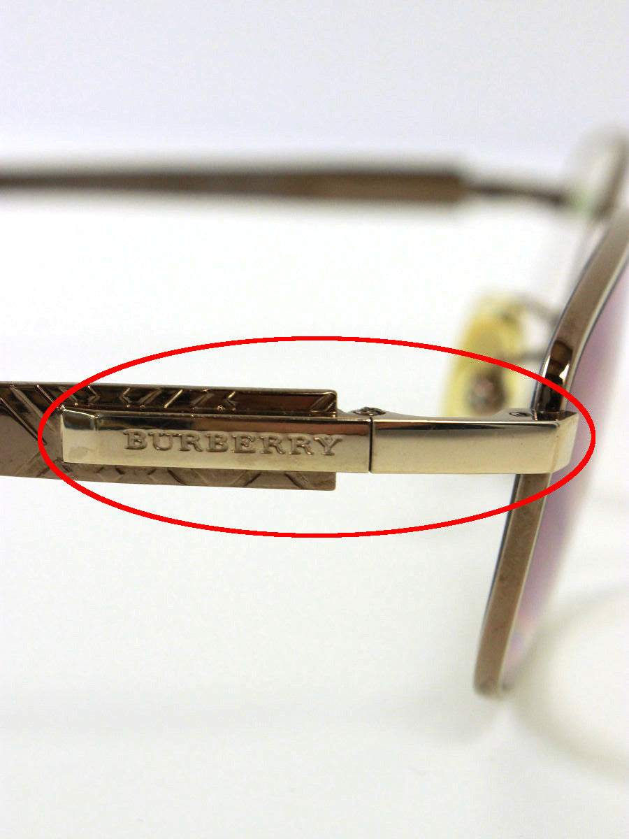 バーバリー メガネ スクエア チェック 【Aランク】