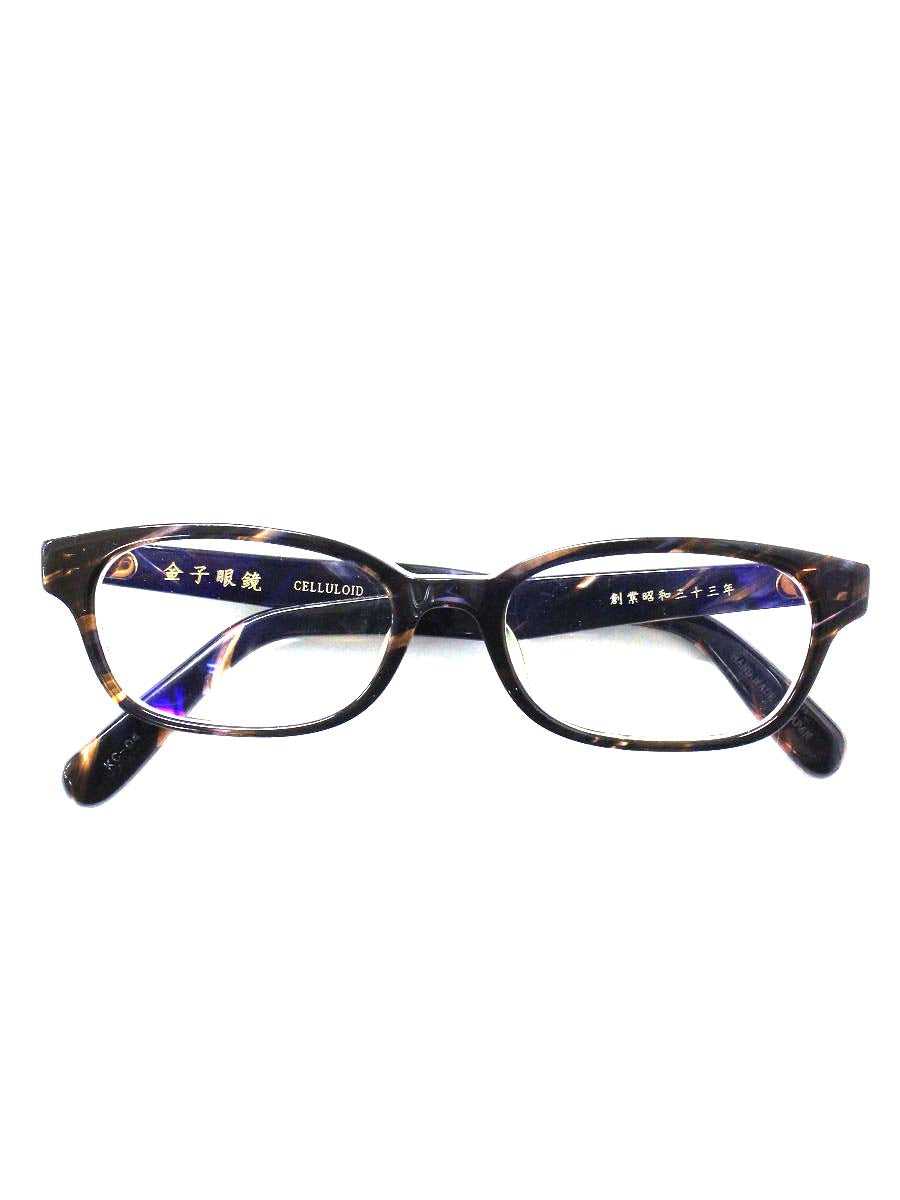 金子眼鏡 メガネ セルフレーム ウェリントン型 総柄 | ビープライス