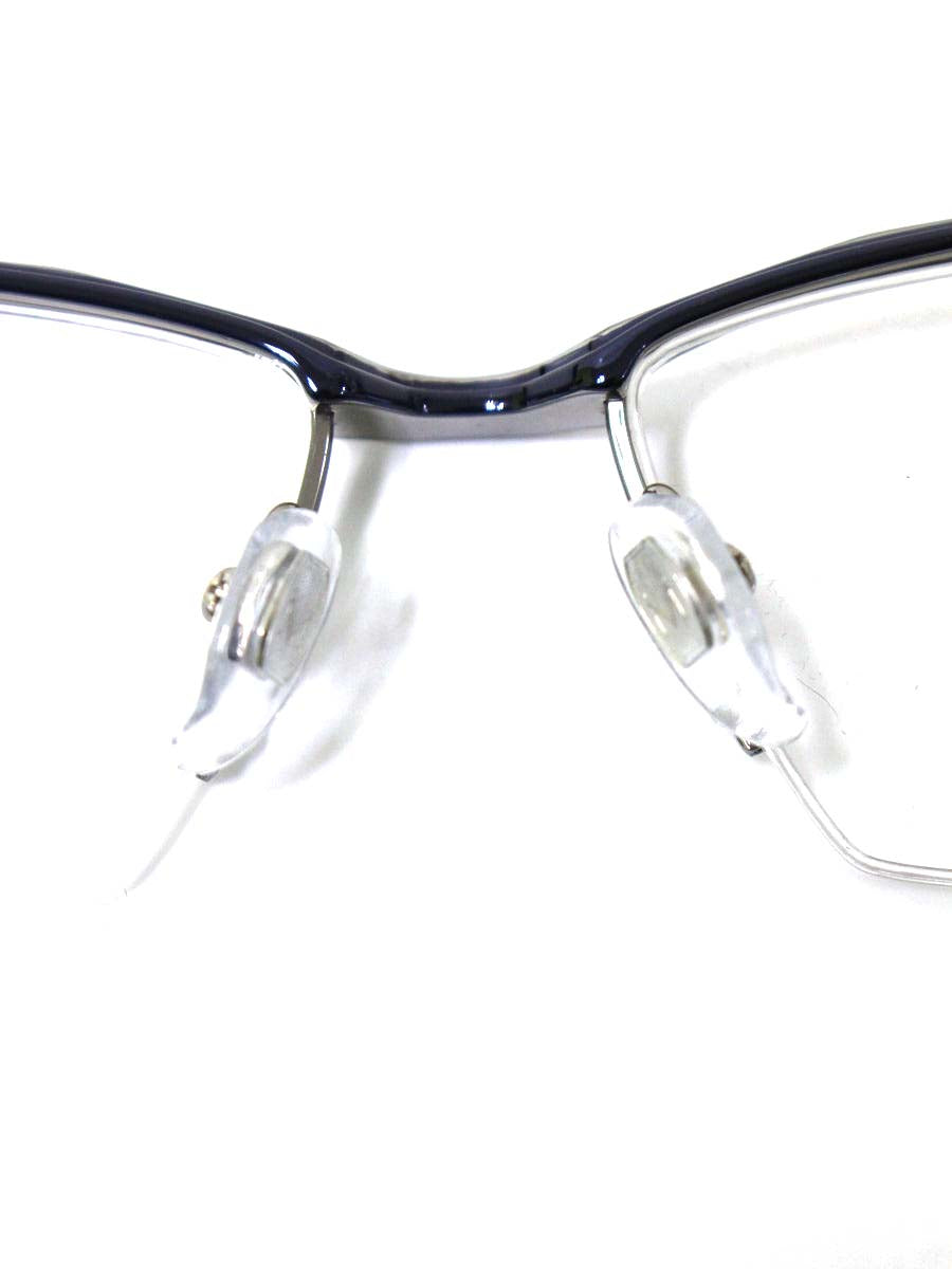 マサキマツシマ MF-1262 メガネ 眼鏡 シルバー ハーフリム スクエア ITWZ75CJ1VRI