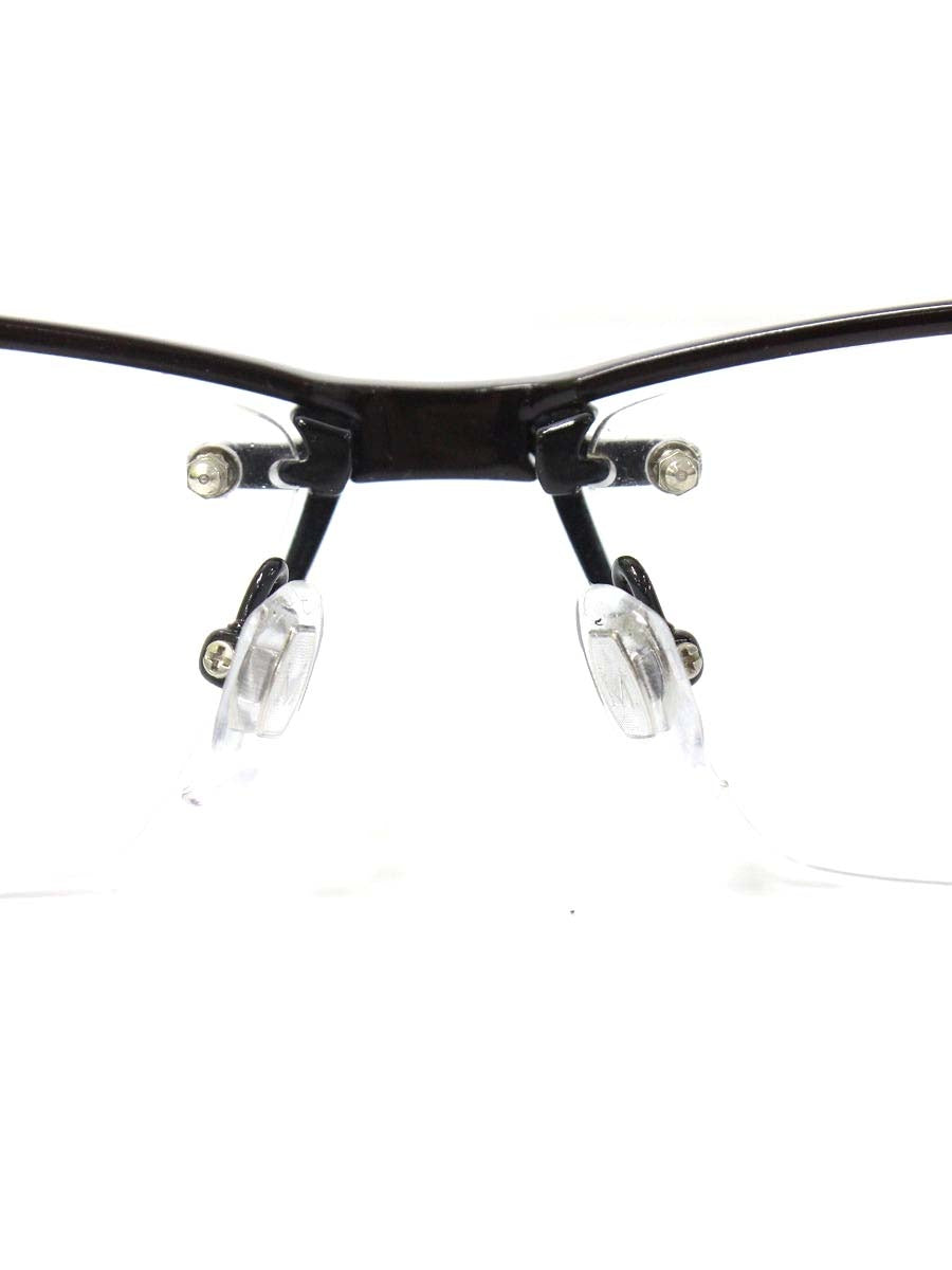 マサキマツシマ MF-1204 メガネ ブラック 無地 その他フレーム ハーフリム(ナイロール)スクエア ITXB0R1O4F28