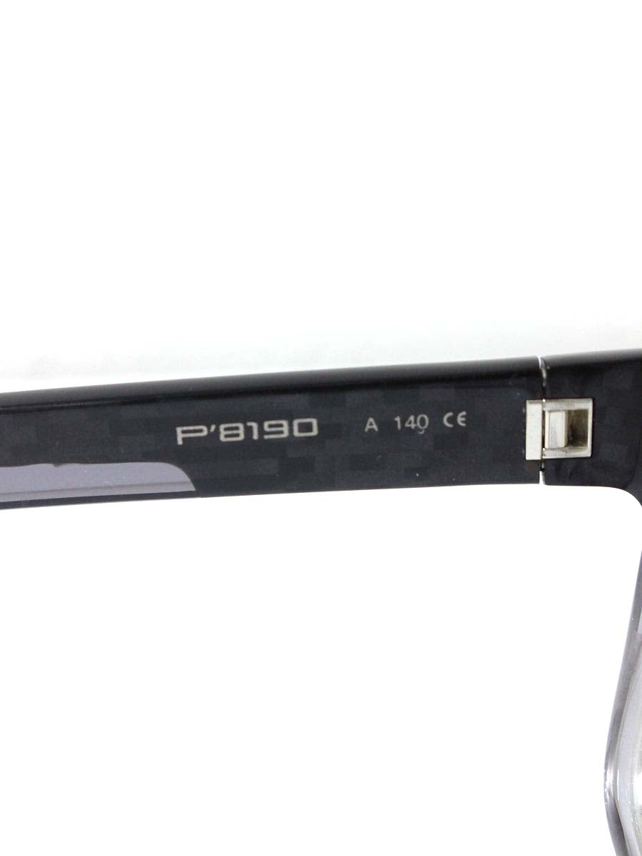 ポルシェデザイン P8190 メガネ 眼鏡 ブラック フルリム スクエア 幾何柄 IT6TE3G36WWW