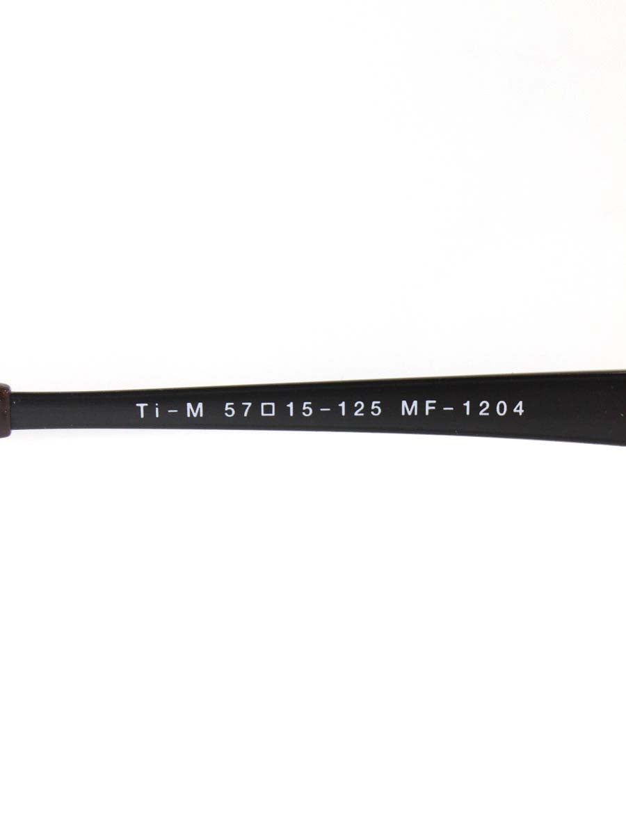 マサキマツシマ MF-1204 メガネ ブラック 無地 その他フレーム ハーフリム(ナイロール)スクエア ITXB0R1O4F28