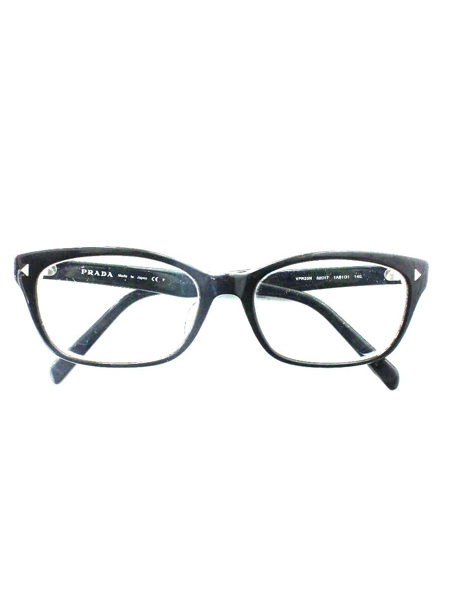 プラダ VPR20N メガネ ブラック ロゴ ITQYHPGZYYKW