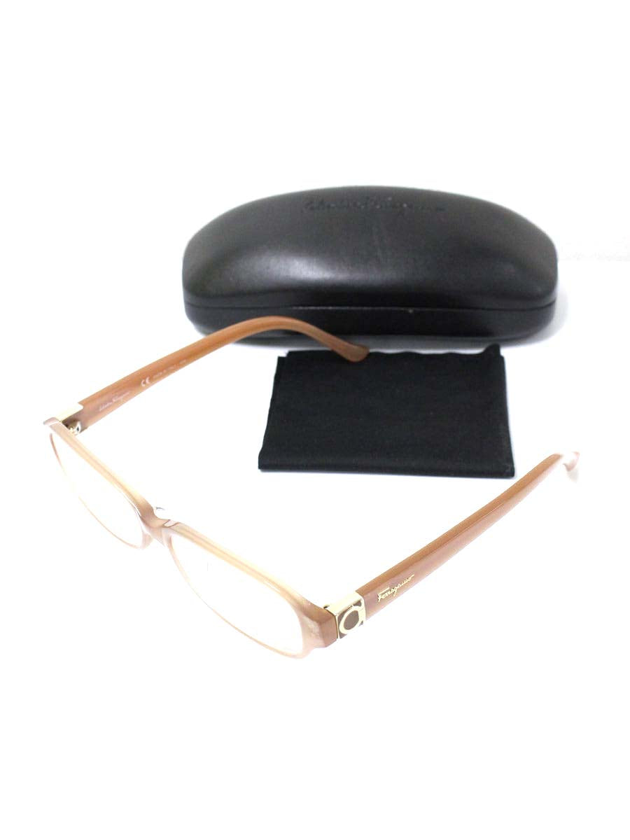 サルヴァトーレフェラガモ 2709A-261 メガネ ブラウン セルフレーム フルリム スクエア ITCTHTBQA80G