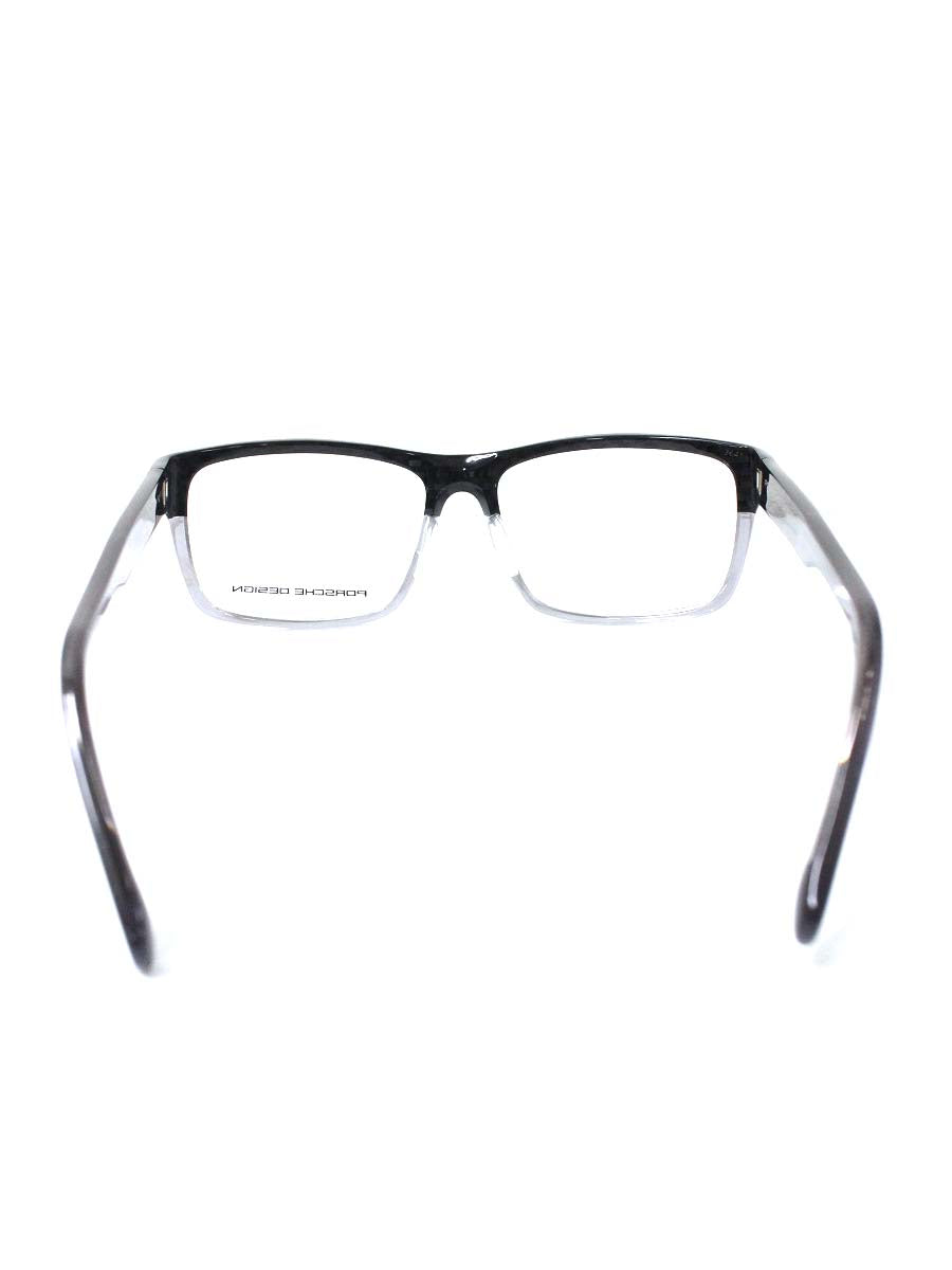 ポルシェデザイン P8190 メガネ 眼鏡 ブラック フルリム スクエア 幾何柄 IT6TE3G36WWW